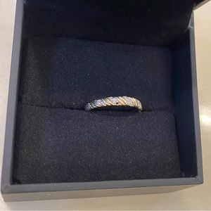 Kay jewelers size 7 14k gold and natural diamond accent anniversary band